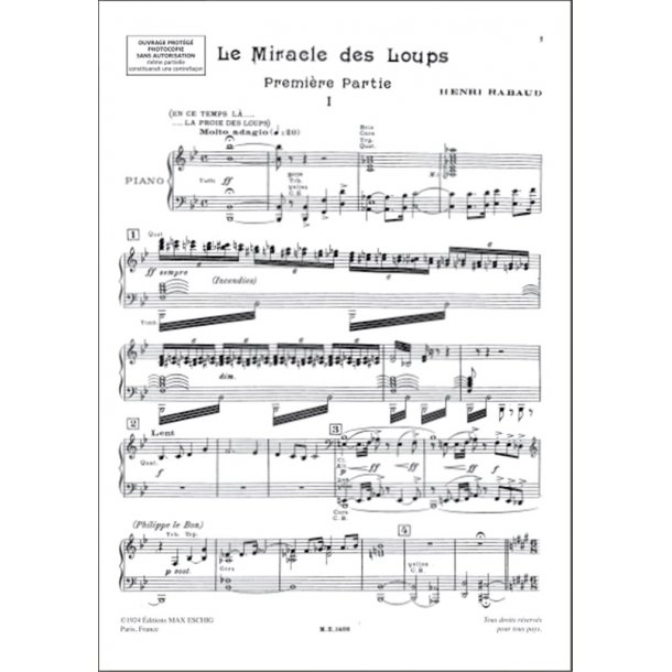 Le Miracle Des Loups Piano